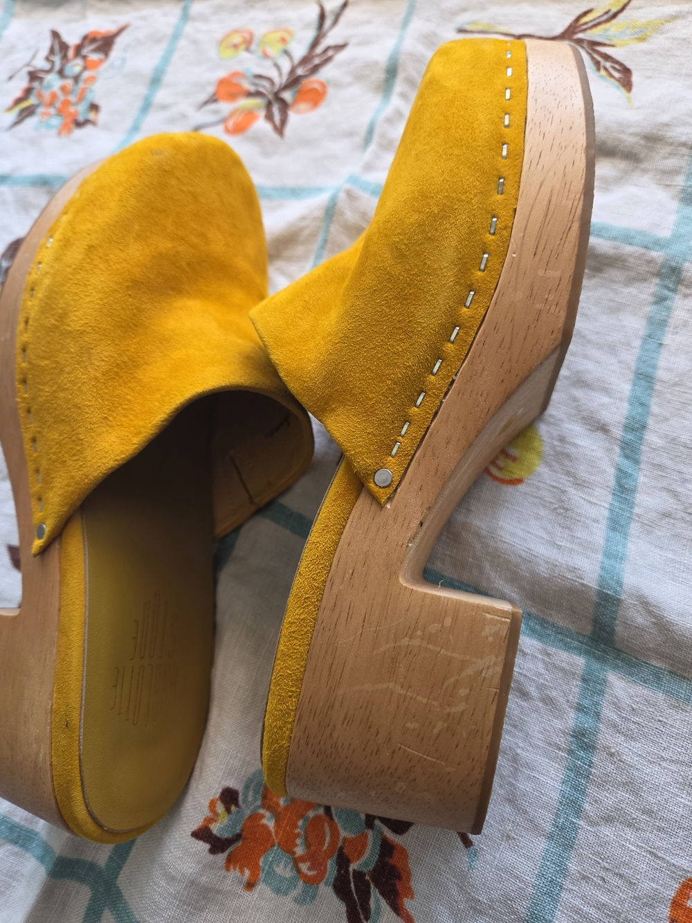 Charlotte Stone Martino Suede Wooden Clog - Picture 10 of 10